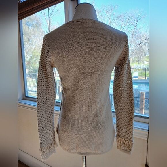 Chelsea & Theodore Knit Sweater With Fringe Size S - Picture 5 of 8